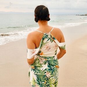 Adelyn Rae Tropical Wrap Dress